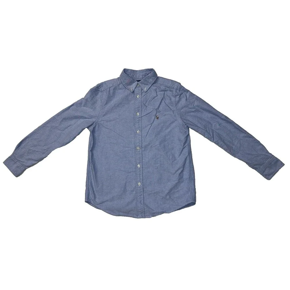 Ralph Lauren boys Size 14-16 Large Button Down Long Sleeve Button Down Shirt